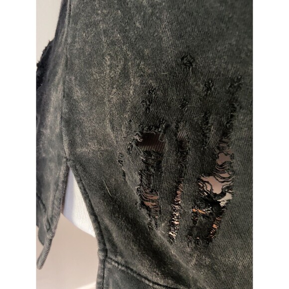 Joe's Jeans Womens Distressed Washed Sweatshirt Size XS Gray Grunge Indie Sleaze - Picture 5 of 12